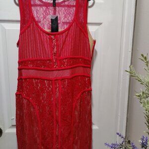 Lane Bryant Fuchsia flower print dress